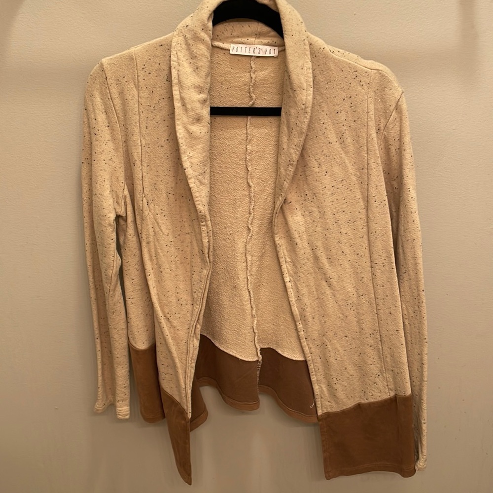 Brown with suede lining cardigan